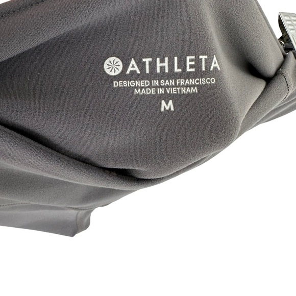 Athleta Womens Colorblock Salutation Leggings Sz Medium Gray White 281493 - Picture 10 of 10